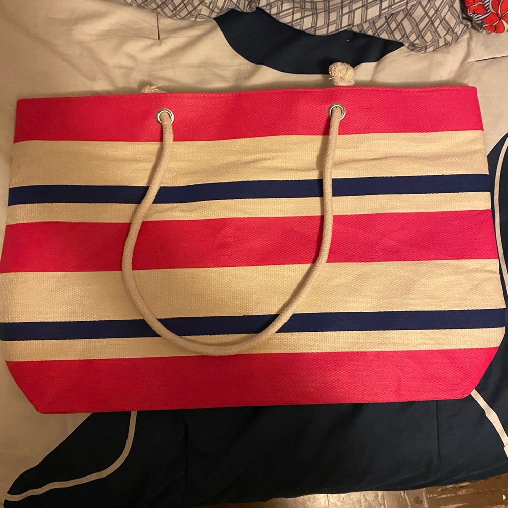 DSW Striped Canvas Tote